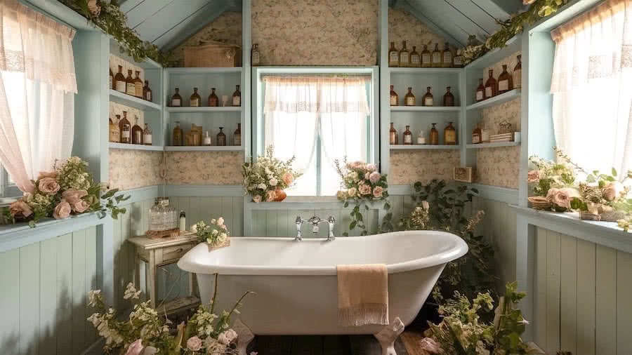 Cottagecore House Bathroom